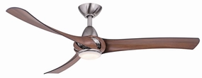 Droid LED 52"Ceiling Fan Nickel stylish medium fans for contemporary homes