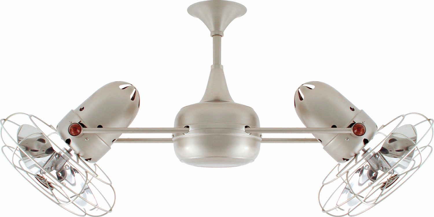 Duplo-Dinamico 36"Ceiling Fan Brushed Nickel quiet small fans for desk or nightstand