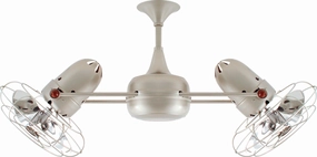 Duplo-Dinamico 36"Ceiling Fan Brushed Nickel quiet small fans for desk or nightstand