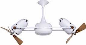 Duplo-Dinamico 36"Ceiling Fan Gloss White small electric fans for personal cooling