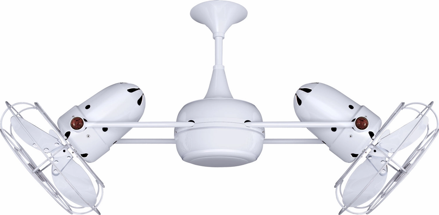 Duplo-Dinamico 36"Ceiling Fan Gloss White small electric fans for personal cooling