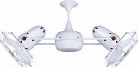 Duplo-Dinamico 36"Ceiling Fan Gloss White small electric fans for personal cooling