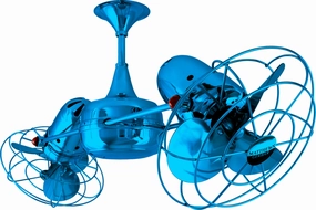 Duplo-Dinamico 36"Ceiling Fan Light Blue small electric fans for personal cooling