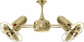 Duplo-Dinamico 36"Ceiling Fan Polished Brass small electric fans for personal cooling