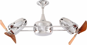 Duplo-Dinamico 36"Ceiling Fan Polished Chrome quiet small fans for desk or nightstand