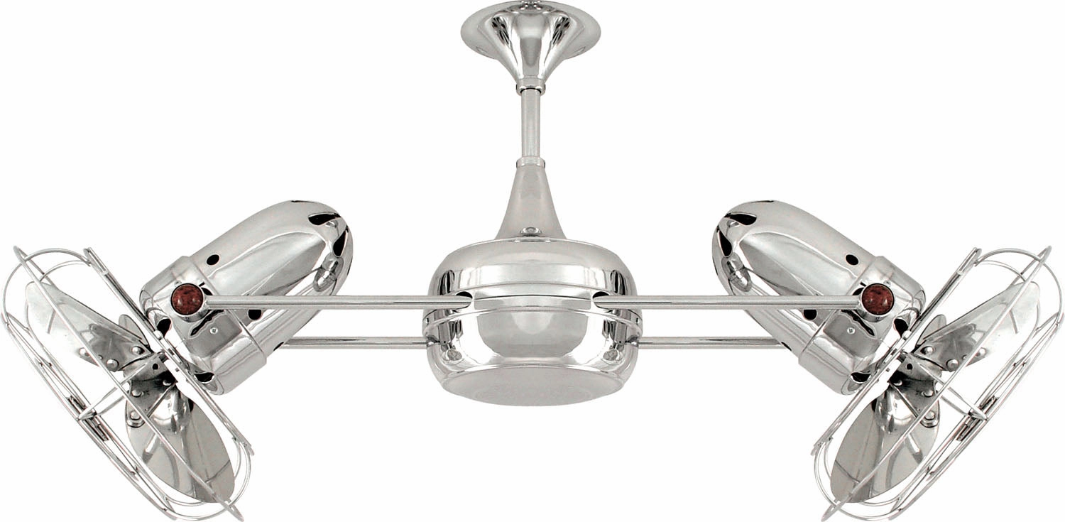 Duplo-Dinamico 36"Ceiling Fan Polished Chrome high-speed electric fans for better airflow