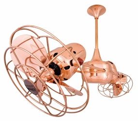 Duplo-Dinamico 36"Ceiling Fan Polished Copper quiet small fans for desk or nightstand