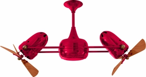 Duplo-Dinamico 36"Ceiling Fan Red oscillating electric fans for full room circulation