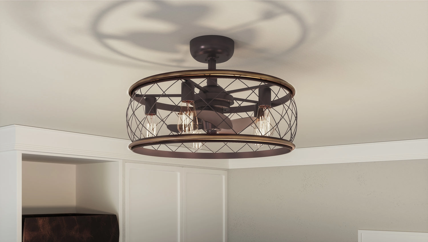 Dury Five Light Fandelier Palladian Bronze