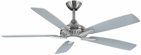 Dyno 52"Ceiling Fan Brushed Nickel W/ Silver reliable fans for apartment and office