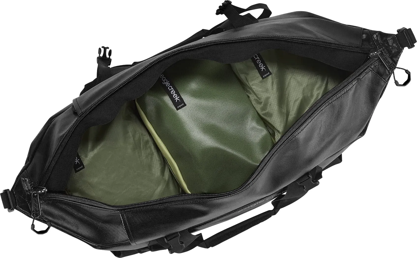 Eagle Creek Migrate Duffel Travel Bag - Featuring Durable Water-Resistant 100% Recycled Materials, Wide Mouth Opening, and Tuck Away Backpack Straps Bags Eagle-Creek