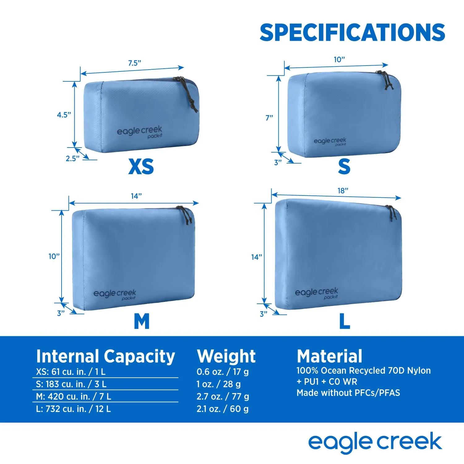 Eagle Creek Pack-It Isolate Cube, Large Bags Eagle-Creek