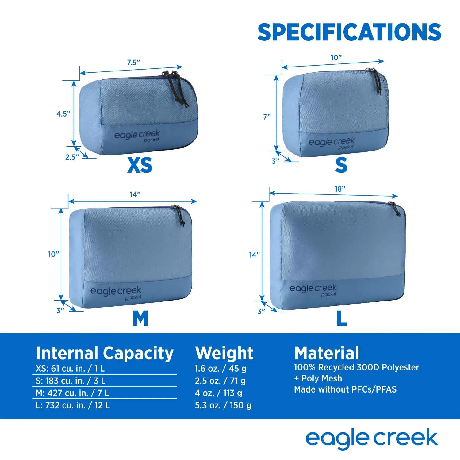 Eagle Creek Pack-It Reveal Cube, X-Small Bags Eagle-Creek
