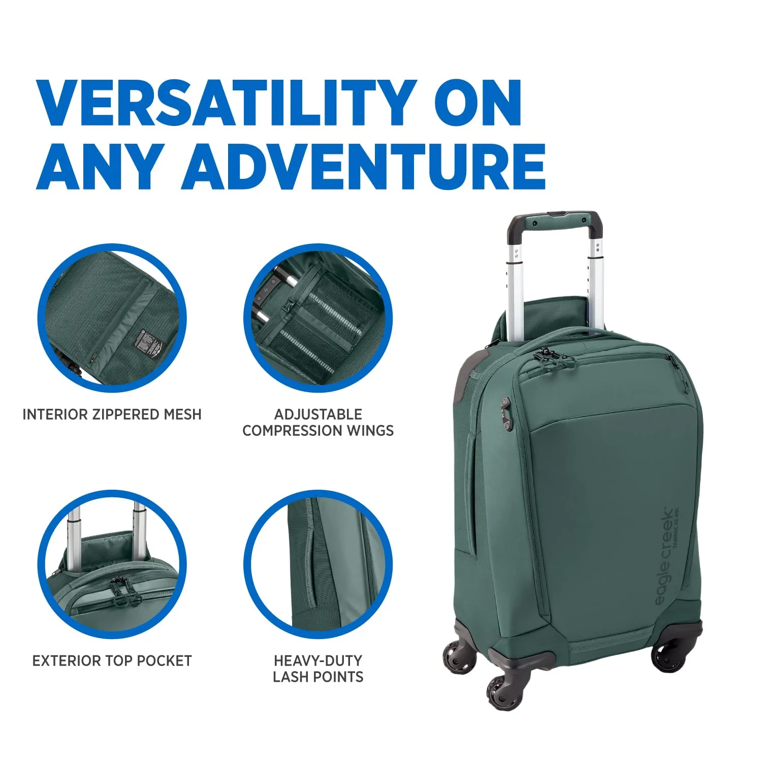 Eagle Creek Tarmac XE Carry On 4 Wheeled Luggage, 40L Bags Eagle-Creek