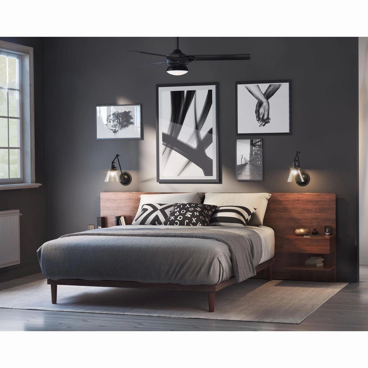 Edwidge 52"Ceiling Fan Matte Black
