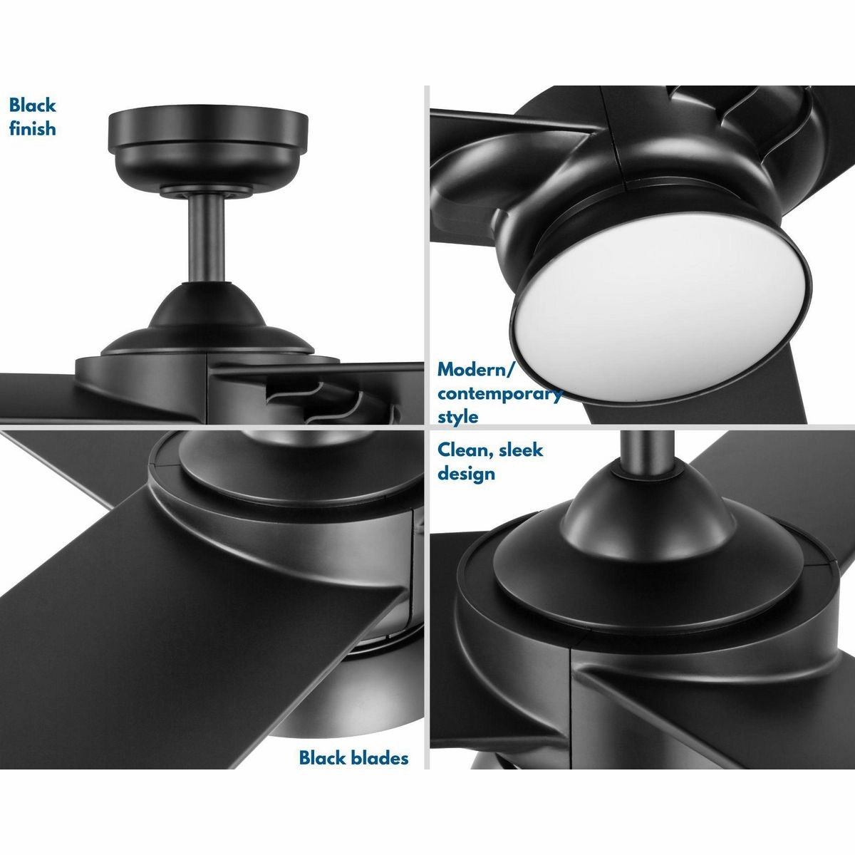 Edwidge 52"Ceiling Fan Matte Black