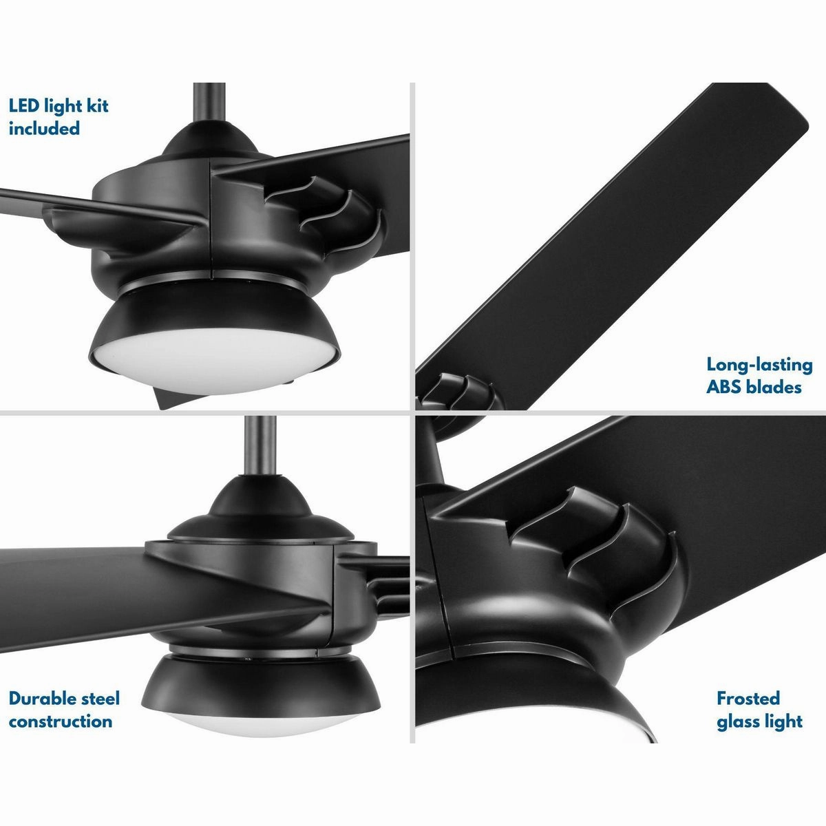 Edwidge 52"Ceiling Fan Matte Black