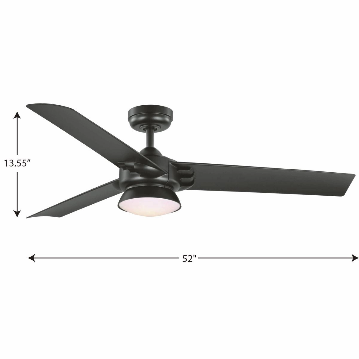 Edwidge 52"Ceiling Fan Matte Black