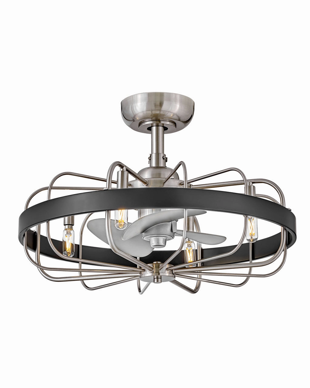 Eli 22" LED Fandelier Brushed Nickel small electric fans for personal cooling