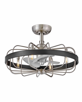 Eli 22" LED Fandelier Brushed Nickel small electric fans for personal cooling