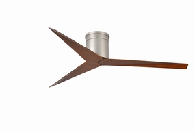 Eliza 56"Ceiling Fan Brushed Nickel hugger fans for rooms with low ceilings