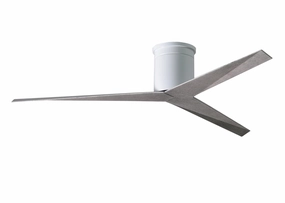 Eliza 56"Ceiling Fan Gloss White hugger fans for rooms with low ceilings