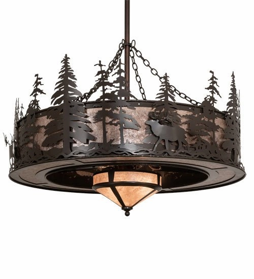 Elk At Dusk 11 Light Chandel-Air