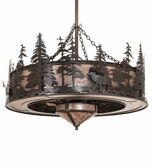 Elk At Dusk 11 Light Chandel-Air