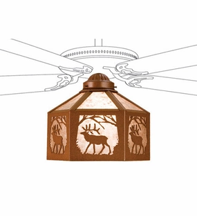 Elk One Light Fan Light Shade home fans with built-in timer settings