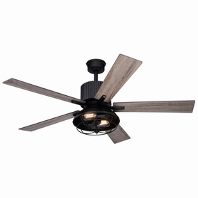 Elkhart 52"Ceiling Fan Black versatile medium fans for any space