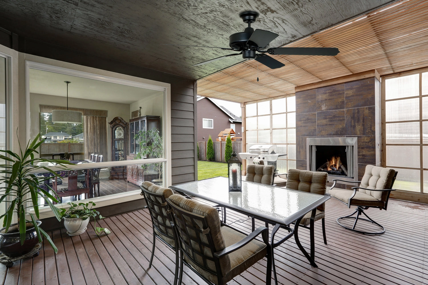 Enduro Plastic 52"Ceiling Fan Matte Black