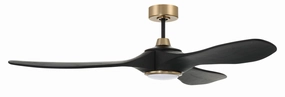 Envy 60 60"Ceiling Fan Flat Black/Satin Brass home cooling fans in medium size