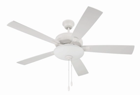 Eos 3 Light Bowl 52"Ceiling Fan White medium electric fans for multi-room use