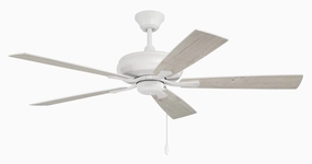 Eos 52"Ceiling Fan White oscillating electric fans for full room circulation