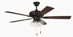 Eos Clear 4 Light 52"Ceiling Fan Espresso compact electric fans for small spaces