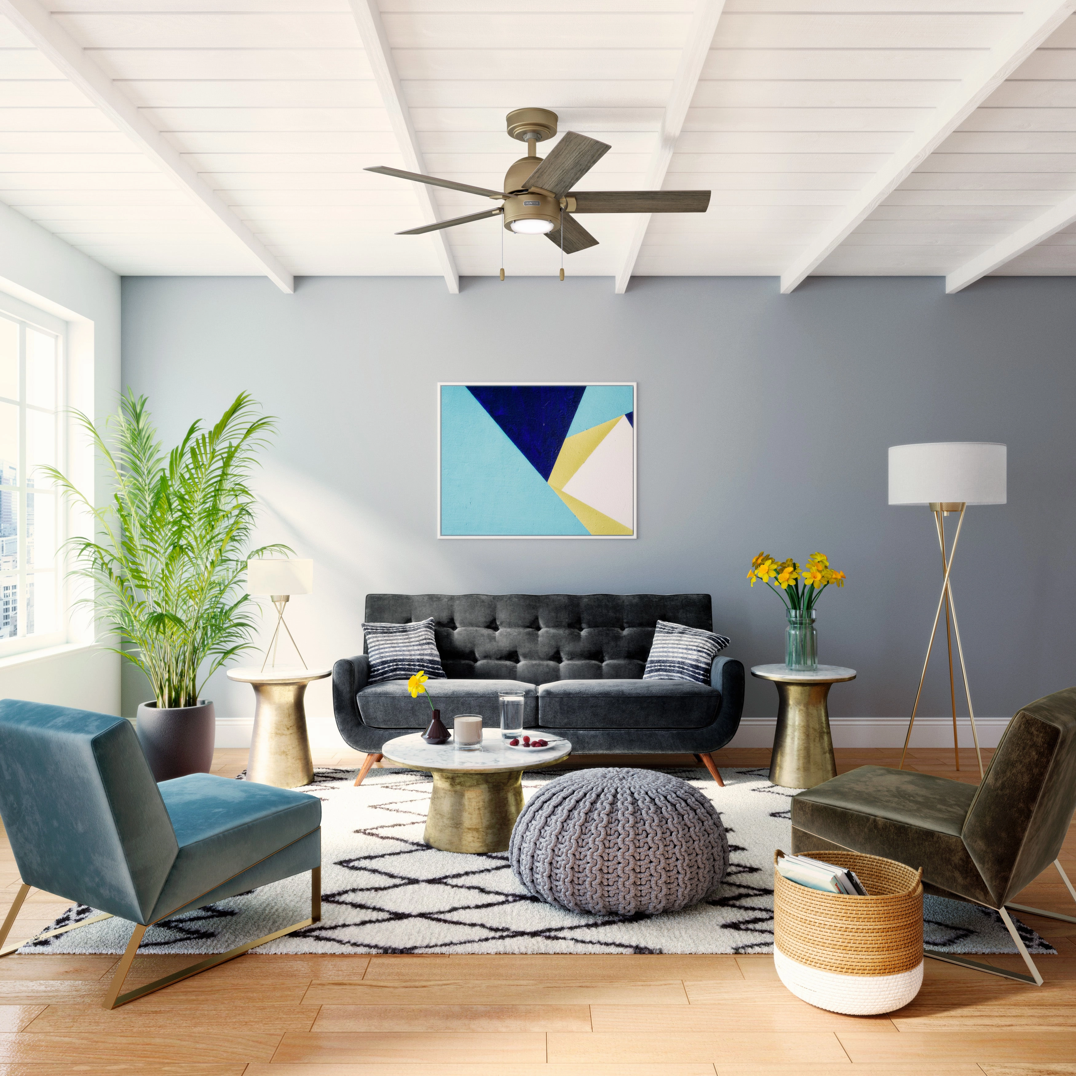 Erling 44"Ceiling Fan Luxe Gold