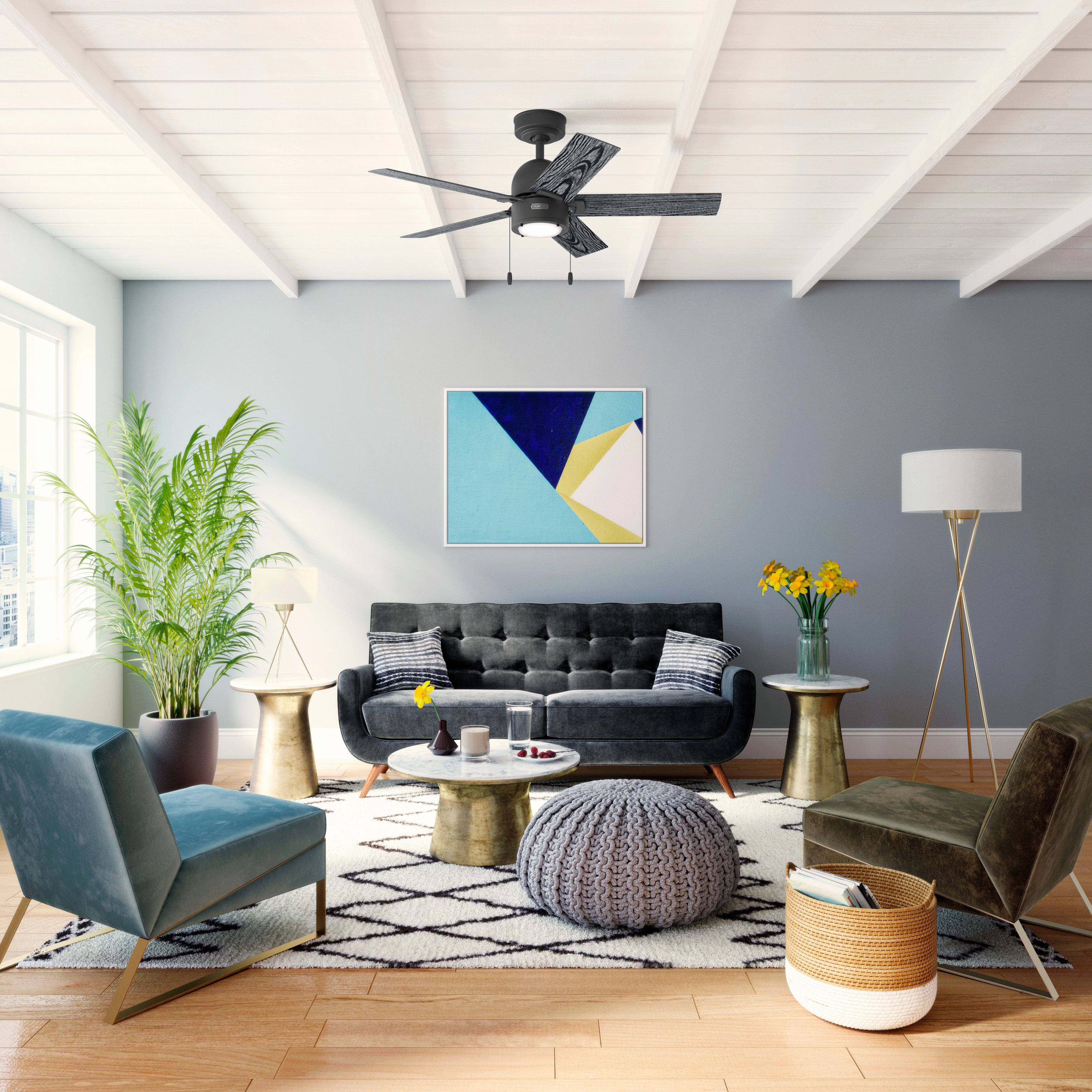 Erling 44"Ceiling Fan Matte Black