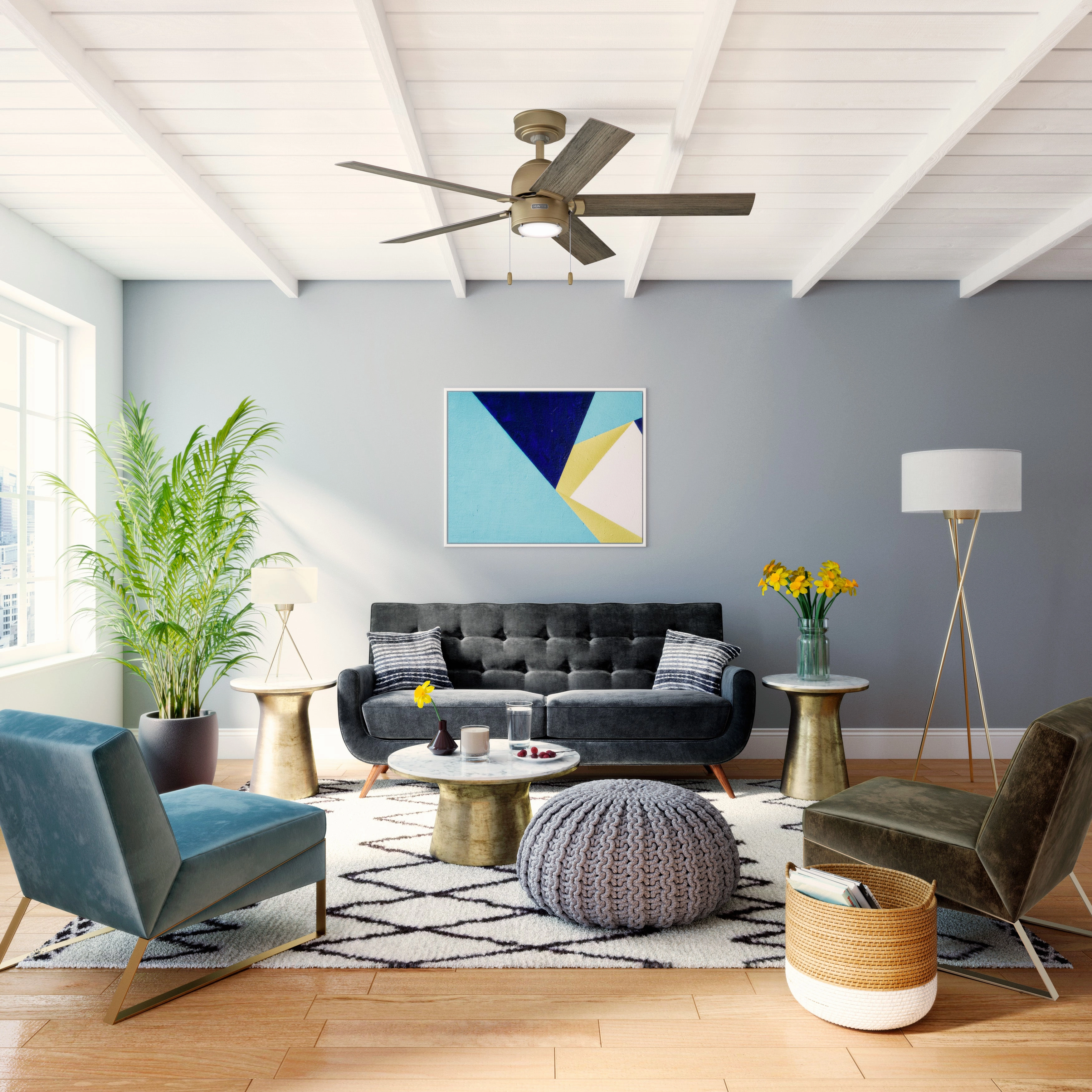 Erling 52"Ceiling Fan Luxe Gold