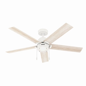 Erling 52"Ceiling Fan Matte White sleek design electric fans for modern homes