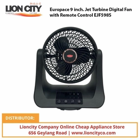 Europace 9 inch. Jet Turbine Digital Fan with Remote Control EJF 598S standard all-purpose electric cooling fans