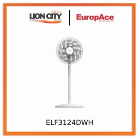 Europace ELF3124D 12" Living Fan with Remote control ELF3124DWH standard all-purpose electric cooling fans