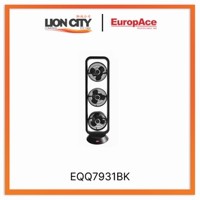 Europace EQQ7931BK 9 Trio Turbo Oscillating Fan standard all-purpose electric cooling fans