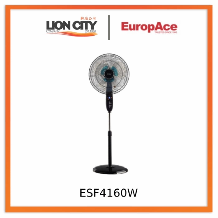 Europace ESF4160W Double Blade Stand Fan With Remote Control standard all-purpose electric cooling fans