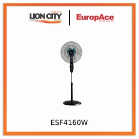 EuropAce ESF 4160W Double Blade Stand Fan 16 inch w Remote standard all-purpose electric cooling fans