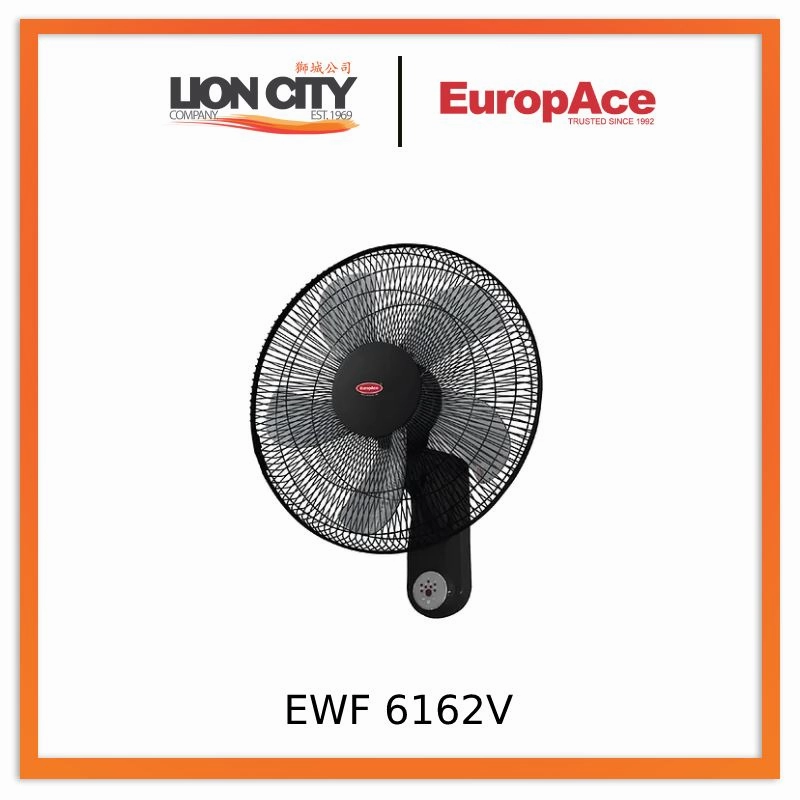 Europace EWF6162V 16 INCH Wall Fan with Remote Control standard all-purpose electric cooling fans