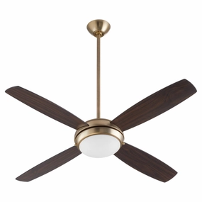 Expo 52" Ceiling Fan Aged Brass compact medium fans for desks and counters