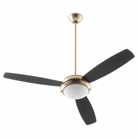 Expo 52" Ceiling Fan Aged Brass sleek design electric fans for modern homes