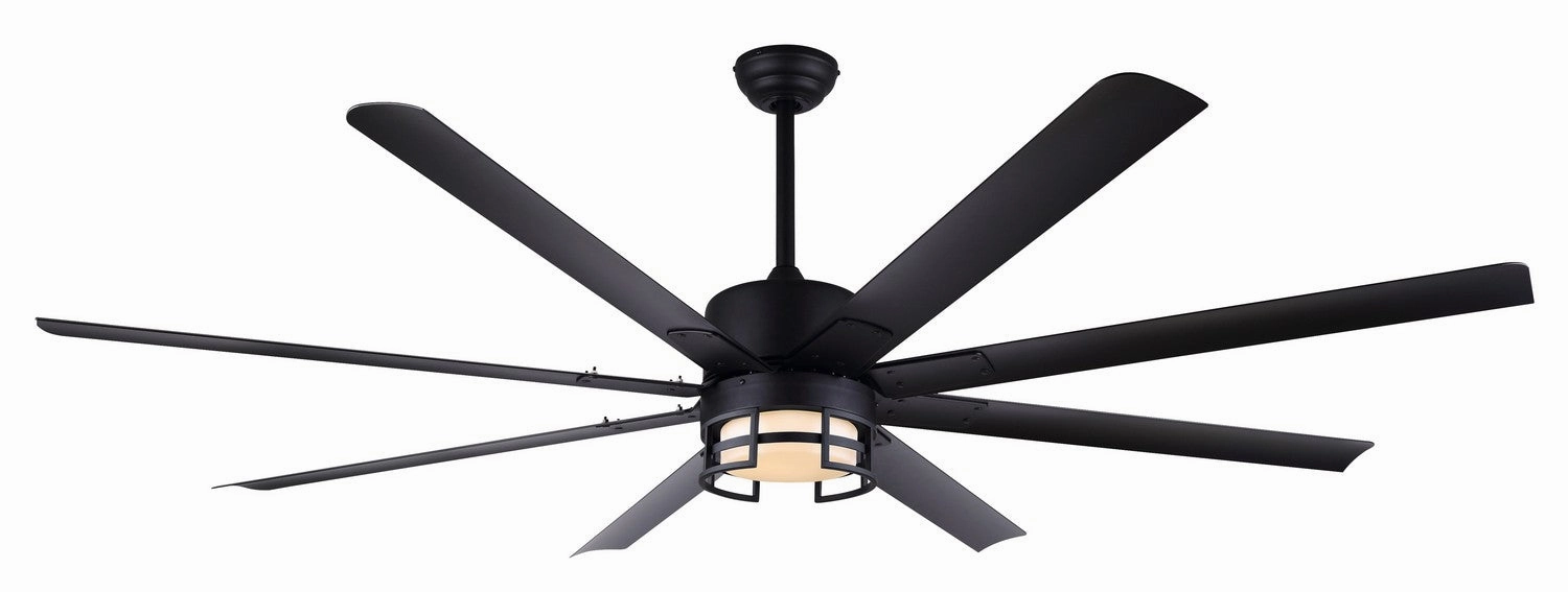 Ezra 72"Ceiling Fan Matte Black large electric fans for spacious rooms