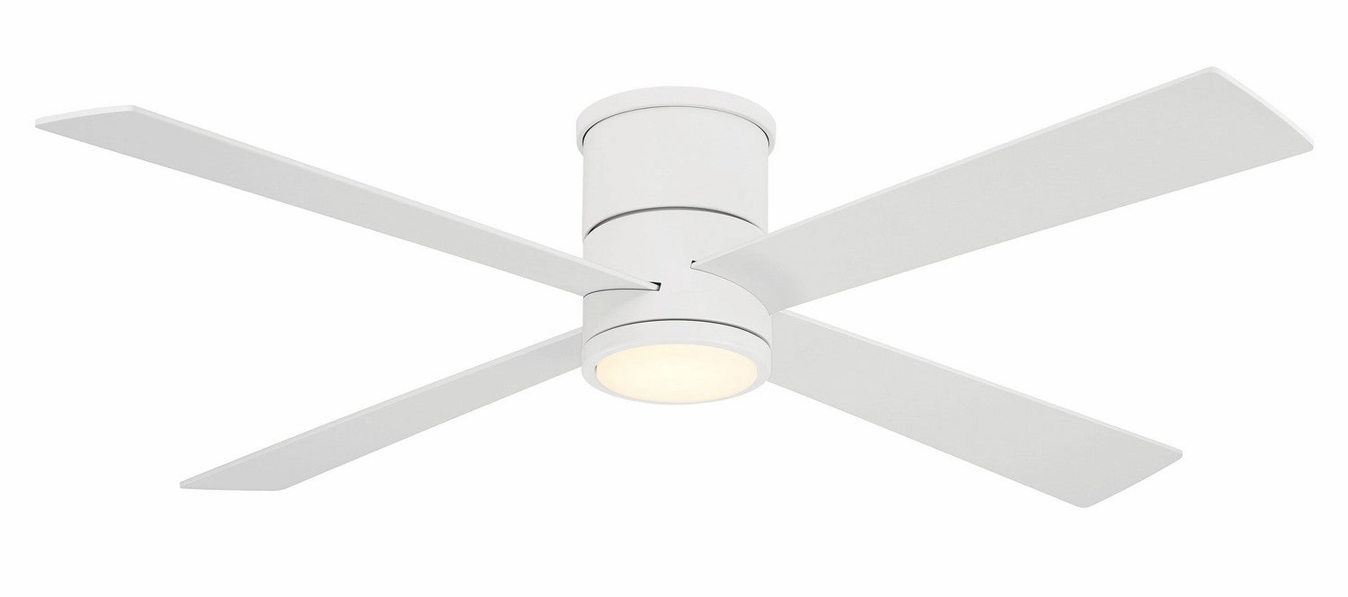 Falco Flush 54"Ceiling Fan Flat White whisper-quiet fans for bedrooms and offices