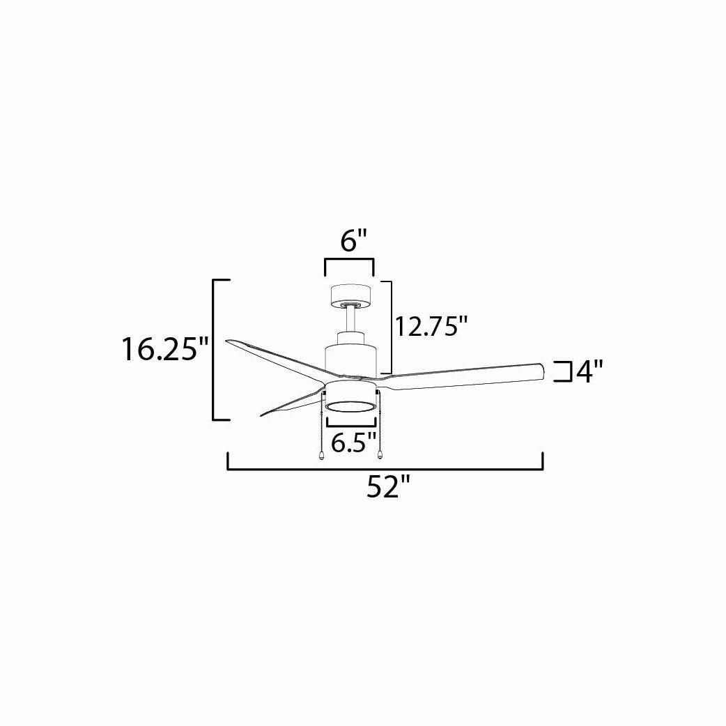 Falcon Pull Chain 52" Indoor/Outdoor Fan with LED Light